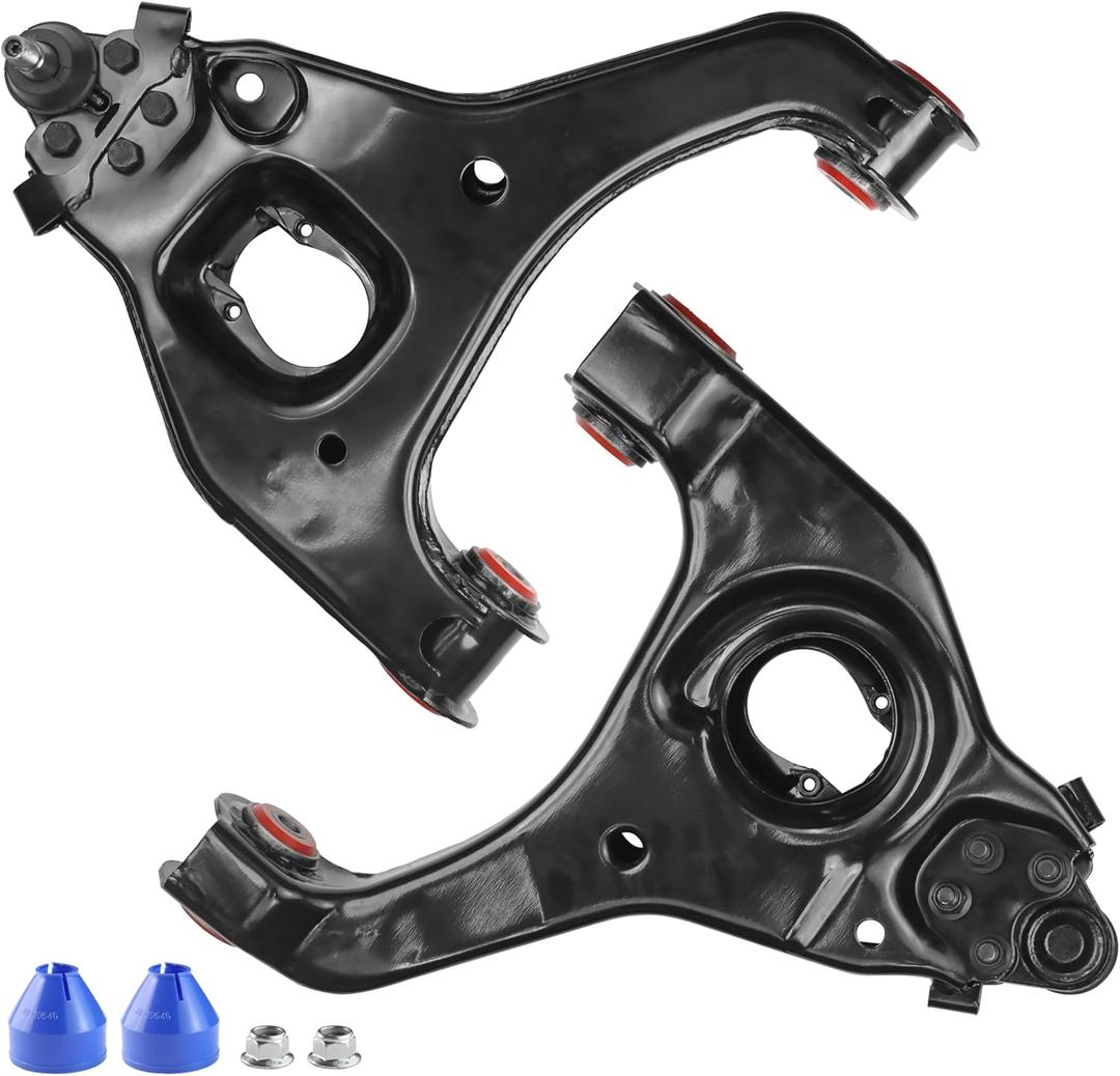 RWD Front Lower Control Arms for 1999-2006 Chevy Silverado GMC Sierra 1500, 2 Front Lower Control Arms w/Ball Joints, PU Bushing Assembly Replacement K620265 K620264