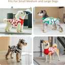 Dog Surgery Recovery Suit,Female Male Dog Onesie for Spay Neuter,Substitute E-Collar & Cone,Anti-Licking Breathable Onesie for Large Dogs, Cow 
