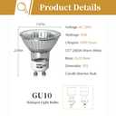 120v 50W GU10 Bulb for Candle Warmer Lamp, 2pcs gu10+c Dimmable 2800K Warm White Halogen Light Bulbs 2 pin, Wax Burner Light Bulb, Full Glass Cover Reflector Track & Recessed Light Bulbs