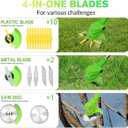 Weed Wacker-Electric weedwacker/Cordless String Trimmer/Edger Lawn Tool.It Comes with 2 Lithium Batteries and 4 Different Types of Blades.Electric Weed Wacker Suitable for Gardens and patios.