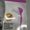 Facial Cleansing Brush Face Scrubber Exfoliating Cleaning Skin Care Cleanser Wash Women Girls Electric Beauty Powered Exfoliator Skincare Spin Tools Scrub Washer Self Care by VISOFO (Rubellite)