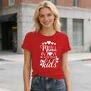 Valentines Mama Shirt for Women-Valentines Day Love Heart Short Sleeves Cute Mama Tee Tops (S)