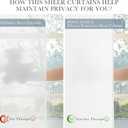 PONY DANCE White Sheer Curtains 108 inch Long - Non See Through Sheer Curtains for Living Room Bedroom - Privacy Window Semi-Sheer with Light Filtering, Wrinkle-Resistant Fabric, White, 52x108 Inch