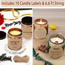 Multiwins 130 Pcs Candle Wicks for Candle Making Kit: 100 Cotton & 30 Wood Wicks with Complete Tool Set (Wick Holders, Wick Stickers, Candle Tabs, Tweezers, Pen), for Soy Beeswax DIY Candles (4 inch)