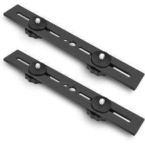 UTEBIT 8 inch Flash Bracket, Dual Camera Mount Extension Bar with 1/4 Screw Hot Shoe, Straight Flash Bracket Tripod Mount for DSLR Camera LED Light Studio Video Microphone, 2Packs