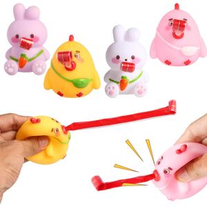 VOMAOK Easter Basket Stuffers for Kids,4 Pack Easter Tongue Out Toys Easter Gifts,Easter Egg Fillers for Boys and Girls