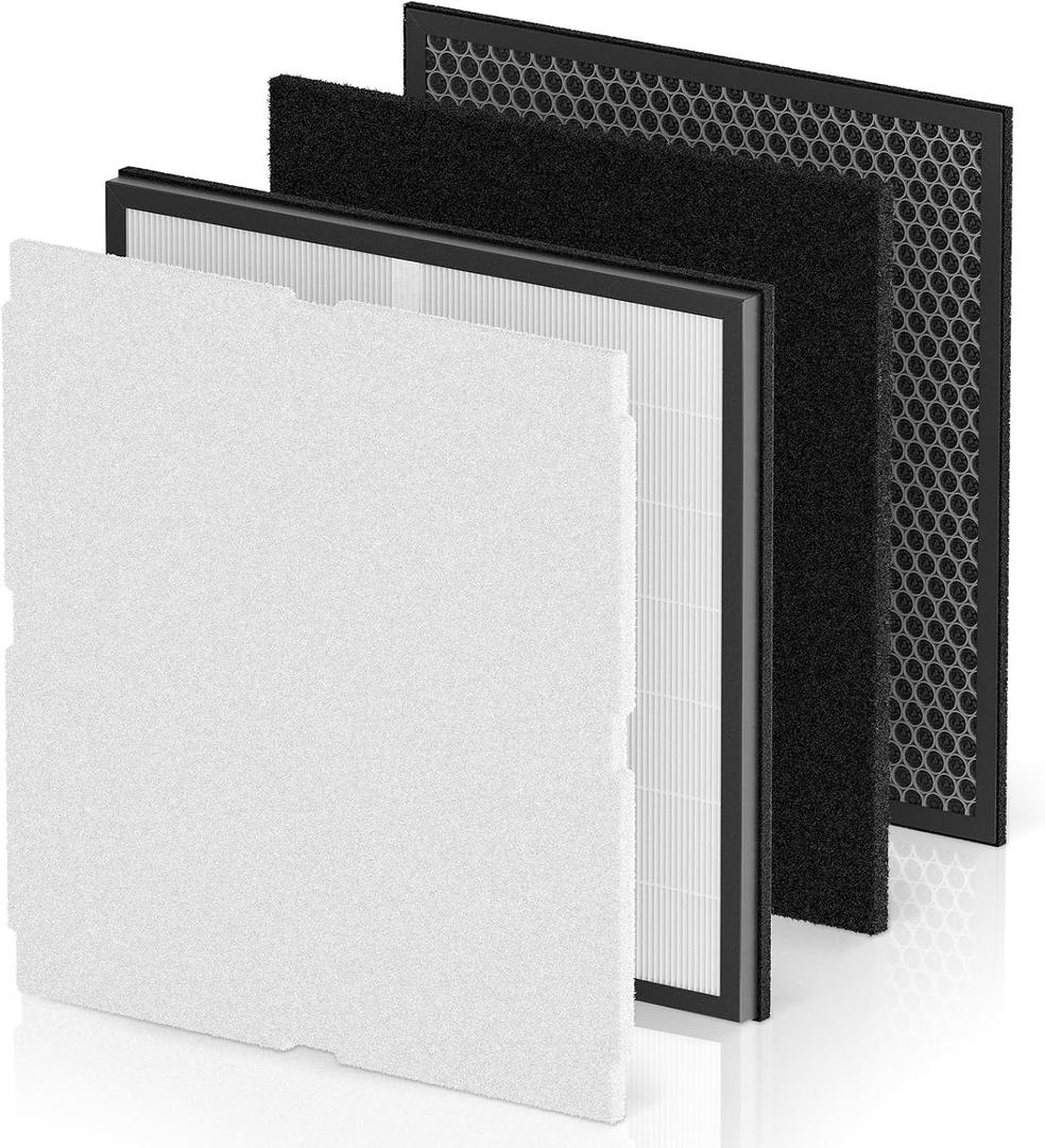 4 Pack MinusA2 Filter Replacement Kit Compatible with MinusA2
Air Purifi-ers, SPA-700A, SPA-780A, SPA-780N, 4-in-1 HEPA and Activated Carbon Filter [for Odor]