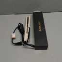 Annlary Hair Straightener 1 Inch Flat Iron and Curler 2 in 1 Titanium Ceramic Ionic Dual Voltage Straightener with Heat-Resistant Silicone, for Less Frizz, Shinier & Smoother (Beige)