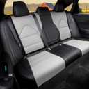 HKZ Custom Fit Camry Seat Covers for Toyota Camry 2018 2019 2020 2021 2022 2023 2024 XLE, XSE, XLE V6, XSE V6 - Gas Models Only & Avalon 2019-2022(Non-Hybrid) 5-Seats Full Set, Leather-Black+Grey