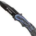 Smith & Wesson Black Ops SWBLOP3TBLS 7.7in S.S. Assisted Opening Knife with 3.4in Serrated Tanto Blade and Aluminum Handle for Tactical, Survival and EDC
