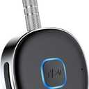 Bluetooth Receiver, LAICOMEIN Portable 3.5mm Aux Car Adapter, Bluetooth Wireless Audio Receiver for Car/Home Stereo/Wired Headphones/Speaker, 16H Battery Life