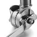 Marine VHF Antenna Mounts, Ratchet Mount, 316 Stainless Steel Adjustable Base Mount for Boat (Clamp-on Antenna)
