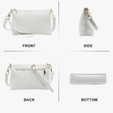 Small Crossbody Clutch Purses Bags for Women Wristlet Wallet Vegan Shoulder Handbags Guitar Strap + Leather Strap