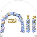 GIMCALO Balloon Arch Stand Kit, 2IN1 Metal Balloon Column Arch with Weighted Water Bag for Birthday, Graduation Ceremony, Baby Baptism, Wedding, Engagement , Various Festival Party Decoration