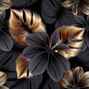 Golden Brozen Leaf Black Monstera Modern Peel and Stick Wallpaper Easy Peel Off Contact Paper Stick on Adhesive Wall Paper for Bathroom Waterproof Renter Friendly H17.7" x W17.7"