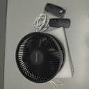 TriPole Portable Standing Fan, 8000mAh Rechargeable Oscillating Fan with Remote, 8.1'' Quiet Pedestal Floor Fan with LED Display & Timer, Foldable Small Desk Fans for Bedroom, Office, Camping, Travel (Black)