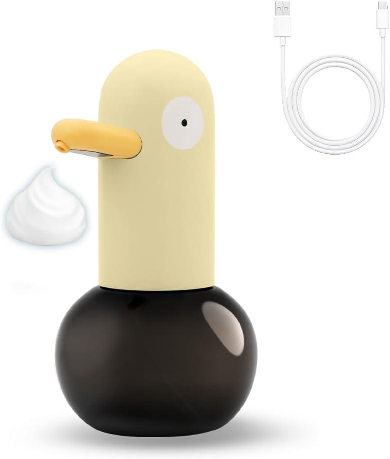 Yellow Duck Touchless Foaming Soap Dispenser - Automatic, Rechargeable, Touch Free for Kitchen, Bathroom, Restaurant, Office