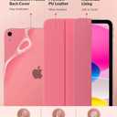 MoKo Case for New iPad (A16) 11th Generation 2025/ 10th Generation 2022, iPad 11 inch/ 10.9 inch Case with Soft TPU Translucent Frosted Back Cover, Auto Wake/Sleep, Support Touch ID, Watermelon