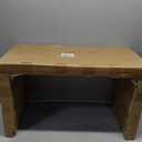 Solid Wood C Shaped Sofa Side Table, Small End Table for Couch, Modern Simple Narrow Table for Small Spaces, Mini Coffee Table for Living Room, Bedroom, Bedside (Whitewash)