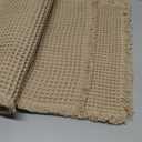 Set of 2 Waffle Bathroom Rugs, Super Absorbent Boho Bath Mats, Non-Slip Shower Mats for Bathroom Floor and Tub, Ultra Soft Waffle Weave Runner Mat, Quick Dry, Brown, 17x24+18x30 Inch