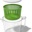 Cooler Kitchen Small Salad Spinner Mini Lettuce Spinner and Dryer with Measuring Cup Bowl Compact Veggie & Fruit Washer, Salad Dryer Spinner Dishwasher Safe, BPA-Free