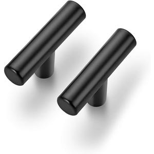 Cabinet Pulls Matte Black Stainless Steel Kitchen Cupboard Handles Cabinet Handles 2Length, 30-Pack