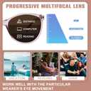 Progressive Multifocal Sunglasses for Women Men, Multifocus Sun Readers Outdoor Reading Sunglasses Women's with UV400