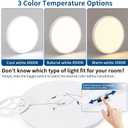 Modern 16'' Led Ceiling Light Fixture, 0.67 Inch Ultra Thin Flush Mount, Dimmable & 3000K/4500K/6000K Selectable, 28W 2800LM, White, for Bedroom, Kitchen, Dining Room, Living Room, Home Office