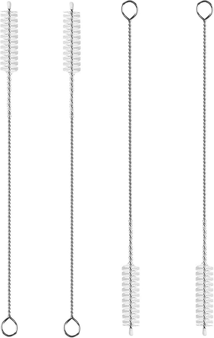2 x 4 Pcs Straw Cleaner Brush, 10mm Wide Reusable Extra Long Straw Cleaner for 40, 30, 20 oz Stanley Mug, Stainless, Bottle