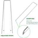 6 Inches Heavy Duty Galvanized Steel Garden Stakes Staples Securing Pegs for Securing Weed Fabric Landscape Fabric Netting Ground Sheets and Fleece, Christmas Decoration, Accessories (10, Silver)