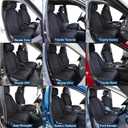 OASIS AUTO Car Seat Covers Front Seats, Sporty Honeycomb Waterproof Faux Leather Protectors, Universal Fit for SUV, Sedan, Truck Interior Accessories (OS-004 Black)