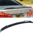 Rear Spoiler Compatible with 2017-2023 BMW G30 5 Series F90 M5, CS Style Duckbill Trunk Exterior High Kick Tail Deck Lid Wing Lip Fits 530e 530i 535i 540i 540d 550i M5 (Carbon Fiber Pattern)