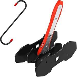 Brake Tool, Brake Caliper Compression Tool with 360 Degree Swing Ratchets, Brake Caliper Tool with 2PCS Steel Plates, Caliper Piston Compressor Tool with Brake Caliper Hooks, Red