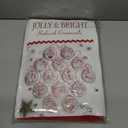 12 Pcs Christmas Embroidery Kit,Hand Embroidered Christmas Ornament Kit,Cross Stitch Kits - DIY Embroidery Kit for Adults Beginners with Easy Instructions(Green)