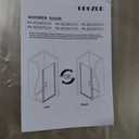 31-33" W x 72" H Frameless Pivot Shower Door, 1/4" (6mm) Clear SGCC Tempered Glass Shower Door, Pivot Swing Shower Glass Door in Matte Black Finish, Reversible Installation