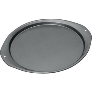 Pizza Pan - 14 Inch Nonstick Pizza Pan for Oven with Wider Handles for Cooking, Baking, and Grilling - Durable, Even Heating, Long-Lasting Kitchen Cookware (1, Black)