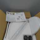 Rolling Laptop Stand, 2 in 1 Dual-use Floor & Desktop, Adjustable Height from 16.5" to 51", with 4 Lockable Casters, Small Mobile Standing Desk Perfect for Home, Office, Meeting Room, Study (White-N) (Wheeled)