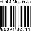 Sets of 4 Mason Jar 24oz Mugs with Glass Handles,