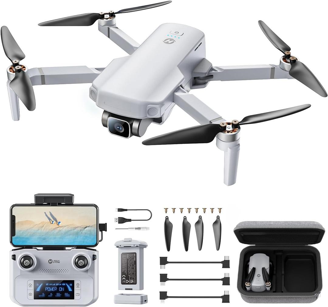 Holy Stone HS360E GPS EIS Drones with Camera for Adults 4K, 249g FAA Compliant Lightweight Foldable FPV RC Quadcopter Drone with 1200W Sensor, 20000ft Range, Auto Return, Follow Me, Upgraded HS360S (white)