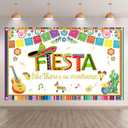 Fabric 72x43inch Mexican Fiesta Backdrop Cinco De Mayo Carnival Papel Picado Guitar Colorful Serape Blanket Photography Background Party Decorations Photo Banner