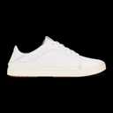 PACIFICA Men's or Kids B Chucky Sneakers - Classic White Low Top Casual Shoes with Brown Heel Detail, Size 13