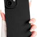 NITITOP Compatible with iPhone 16 Plus Case Cute Aesthetic Little Polka Dots Pattern Design for Women Men Girls Soft TPU Shockproof Stylish Full Camera Protective Phone Cover - Black