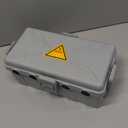 Hrensaw Medium Outdoor Electrical Box(10.6x5.5x4.5inch),Weatherproof Connection Box w/6 Cable Entry,IP54 Waterproof Extension Cord Cover Protect Power Strip,Timer,Plug,Holiday Lights,Grey