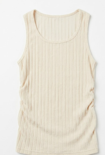 ANRABESS Womens Sleeveless Scoop Neck Tank Tops Summer Basic Top Casual Soft Slim Fit Racerback Shirts 2026 Trendy Outfits Light Khaki