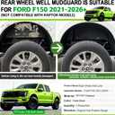 Rear Wheel Well Liners for Ford F150 2021-2026, Mud Flaps & Wheel Well Guards