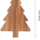 Amosfun Christmas Tree Charcuterie Board Xmas Cutting Board Fruit Tray Wooden Cheese Appetizer Tray Sushi Serving 9.5 x 15 Inch