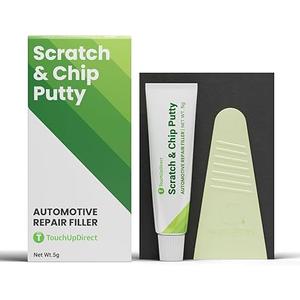 TouchUpDirect Scratch & Chip Putty - Ready-Mixed 5g Automotive Body Filler Kit for Deep Scratches & Gouges, Complete Chip Repair Kit with Spreader & Sandpaper - No Mixing Required