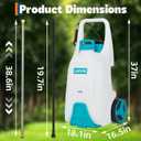 Garvee 13 Gallons Battery Powered Sprayer with Wheeled Cart, 18V 4Ah Electric Sprayer with 6 Nozzles & 2 Wands, 4-6 Hour Runtime, 80PSI Adjustable Pressure, Trigger Lock, Yard Sprayers for Lawn