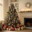 16 PCS Christmas Tree Candle Lights with Acrylic Icicles Hook Flameless LED Taper Candles with Remote for Christmas Tree Decor(16pcs,WhiteA)