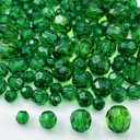 850pcs Acrylic Round Faceted Beads 6mm 8mm 10mm 12mm Faceted Round Spacer Beads for Bracelets Necklace Earring DIY Jewelry Making Craft(Dark Green)